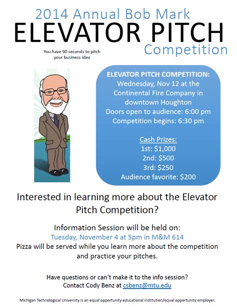 elevator pitch competition Archives | Michigan Tech College of Business ...