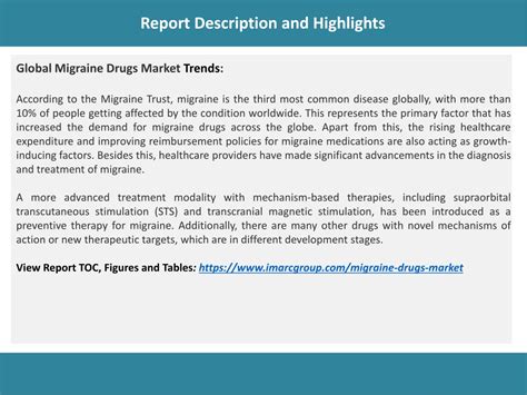 Ppt Migraine Drugs Market Pdf Size Trends Analysis Growth And Forecast 2022 2027 Powerpoint