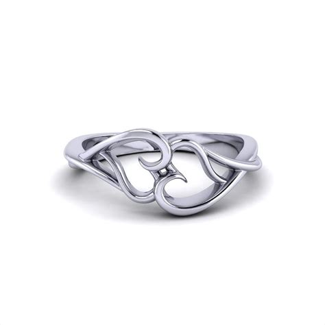 Interlocking Heart Promise Ring | Ring jewellery design, Fashion rings ...