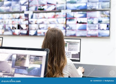 Surveillance Control Room Operator at Work Editorial Photo - Image of ...