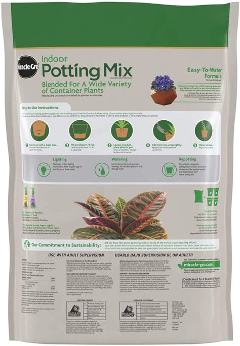 Miracle Gro Indoor Potting Mix 6 Qt Cultiva Hermosas Plantas De