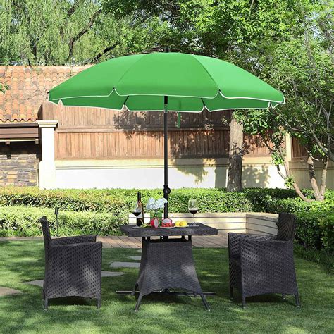 SONGMICS Parasol de jardin Ø 1 6 m Ombrelle protection UPF 50