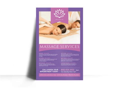 Massage Services Offered Poster Template | MyCreativeShop