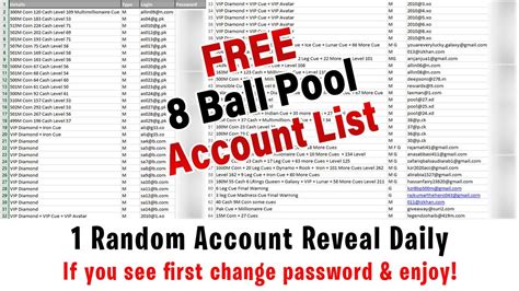 Free Ball Pool Accounts Miniclip Id Login Password Youtube