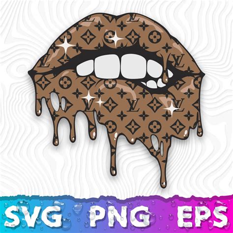 Louis Vuitton Dripping Lips SVG LV Lips Louis Vuitton Lips Inspire