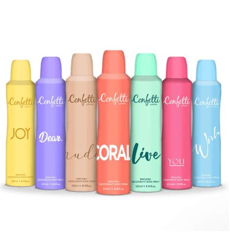 Confetti London Deodorant Body Sprays 6 Options Shopstation