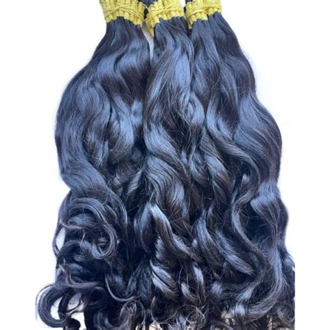 Cabelo Brasileiro Limpo Humano Natural Leve Ondas 50 55cm 100 Gramas