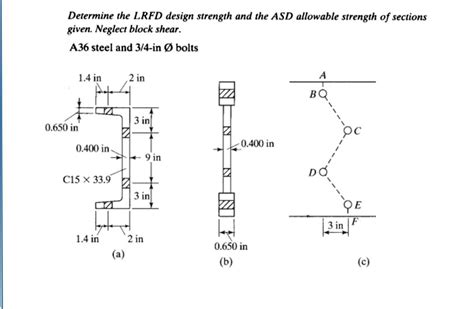 Solved Determine The LRFD Design Strength And The ASD Chegg