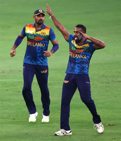 Chamika Karunaratne celebrates a wicket | ESPNcricinfo.com