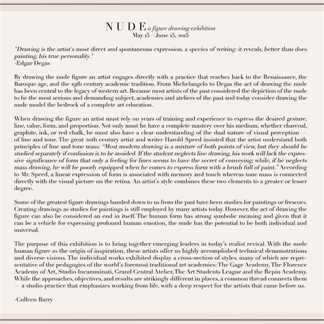 NUDE E Catalogue Eleventh Street Arts