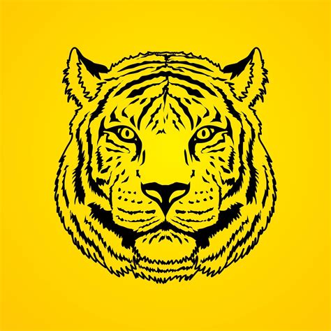 Tiger Head Outline 4696476 Vector Art At Vecteezy