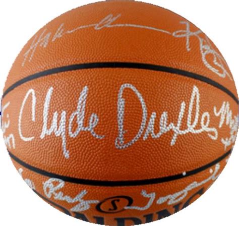 Nba Champion Houston Rockets Autographed Basketball By Hakeem