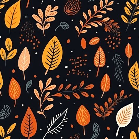 Fall leaves pattern plant leaf. | Premium Photo Illustration - rawpixel