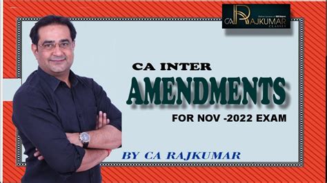 GST Amendment Class CA INTER NOV 2022 EXAMS YouTube