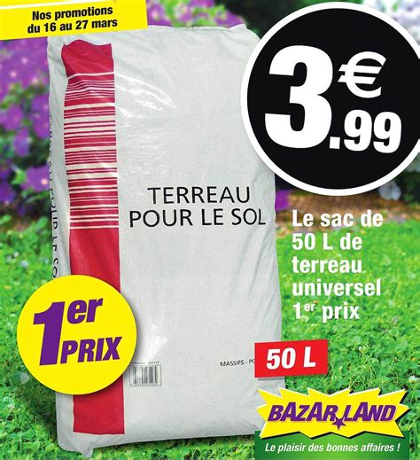 Promo Le Sac De L De Terreau Universel Er Prix Chez Bazarland