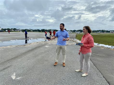 Peter O. Knight Airport remains closed after storm surge washes over
