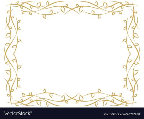 Art nouveau frame vintage linear border Royalty Free Vector