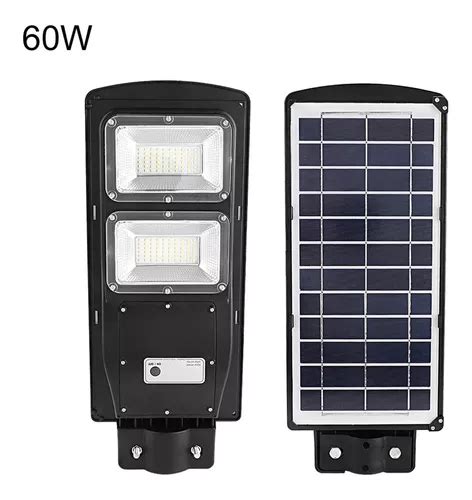 Lámpara Led Solar 60w Luminaria Suburbana Alumbrado Publico