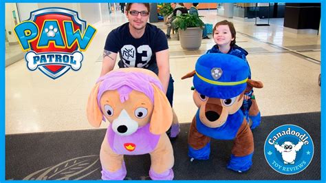 Giant Paw Patrol Ride On Pups Motorized Chase Skye Paw Patrol Pups Canadoodle Youtube