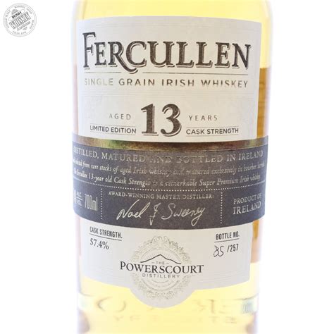 Irish Whiskey Auctions Fercullen Year Old Single Grain Cask