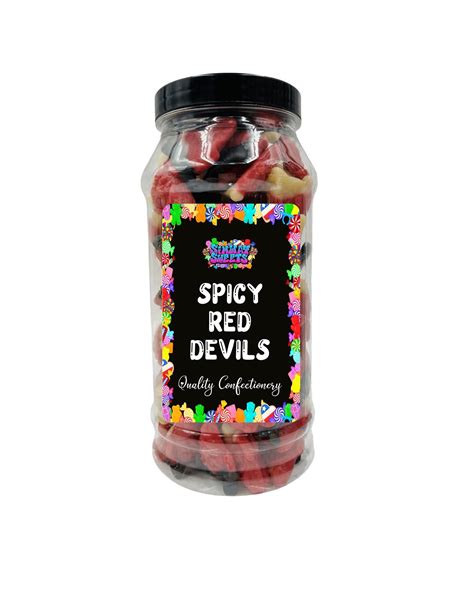 Red Devil Jelly Sweets Gummy Retro Sweets T Jar 580g Simway Sweets