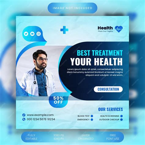 Premium Psd Medical Health Poster Design And Hospital For Square Social Media Post Banner Template