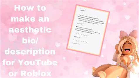 Aesthetic roblox bio ideas copy and paste