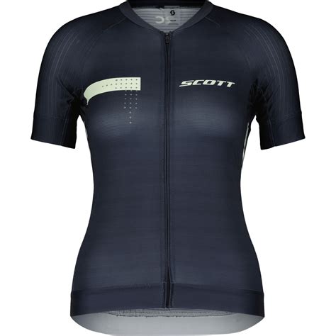 Scott Rc Pro Fietsshirt Met Korte Mouwen Dames Dark Blue Fresh Green