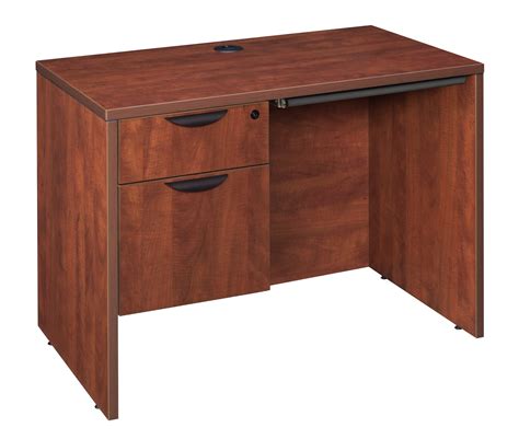 Legacy Single Pedestal Desk With Pencil Drawer Cherry Walmart