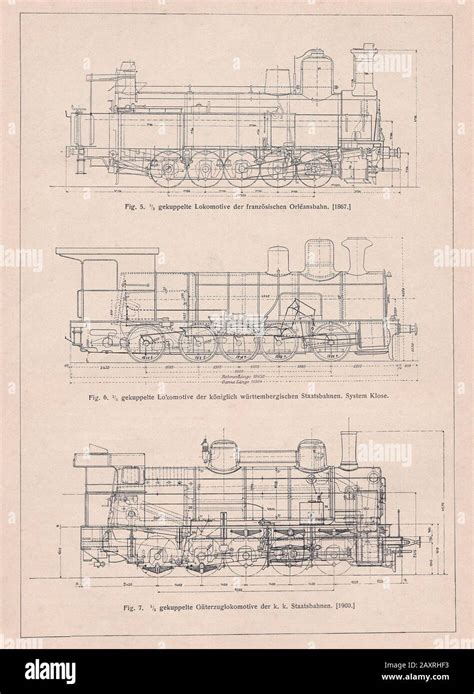 old locomotive plan Stock Photo - Alamy