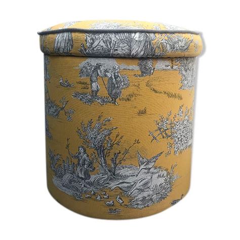 Pouf Coffre Toile De Jouy Selency In Small Trash Can Trash