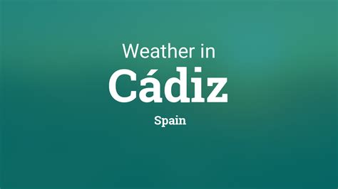 Weather in Cádiz, Spain