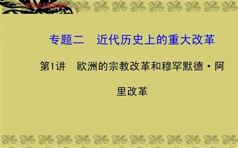 2014届高考历史一轮 21欧洲的宗教改革和穆罕默德 阿里改革金榜课件 人民版选修1word文档在线阅读与下载无忧文档