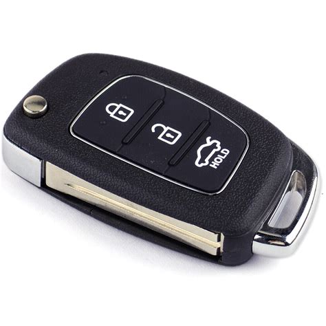 Button Flip Folding Remote Key Fob Case Shell Fit For Hyundai Santa