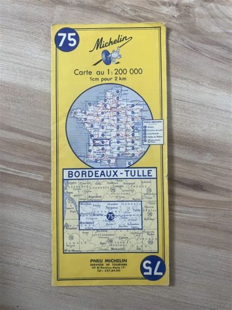 Ancienne Carte Routi Re Vintage Michelin N De Bordeaux Tulle