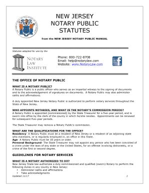 Fillable Online Notary Exam In New Jersey Guide To Become A Notary