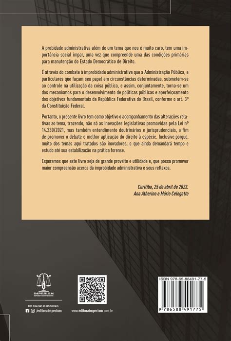 Lei De Improbidade Administrativa Comparada Comentada E