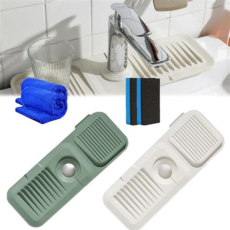 Splendiday Silicone Draining Mat Tidy Splash Faucet Guard Draining