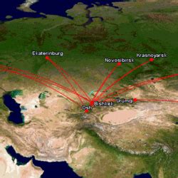 Air Bishkek route maps