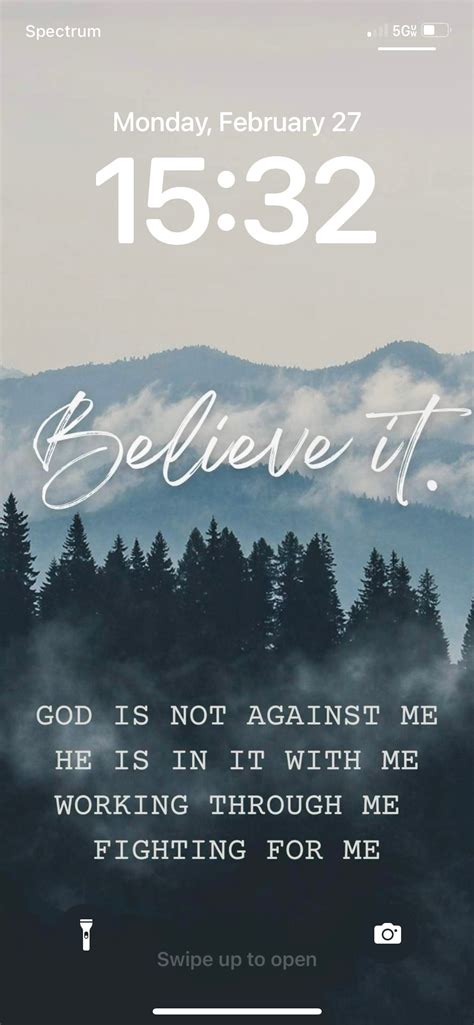 Christian Phone Wallpaper Believe IT God is Not Against Me Digital Download for iPhone & Android ...