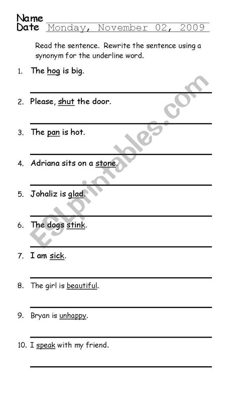 English Worksheets Unscramble The Sentences