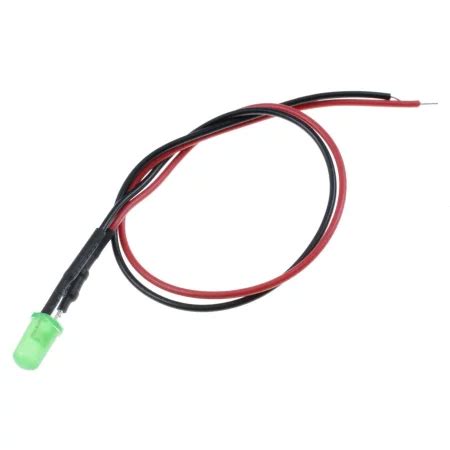 Led Diode Mm With Resistor Cm Green Diffuse Ampul Eu Tension