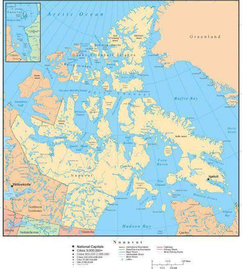 Nunavut Territory Map In Adobe Illustrator Vector Format