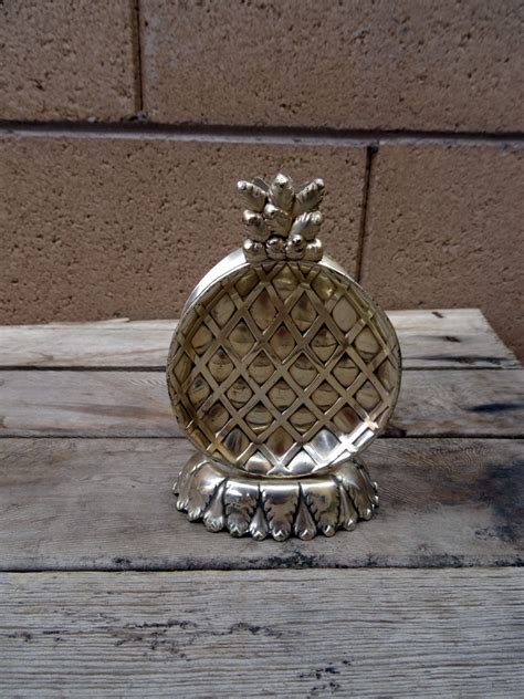 Vintage Pineapple Napkin Holder Pineapple Bar Silver Plate Etsy