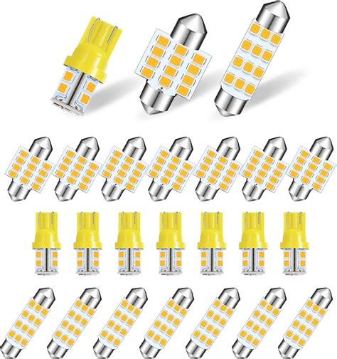 Amazon 24PCS LED Dome Lights 6500K Car Replacement Bulbs