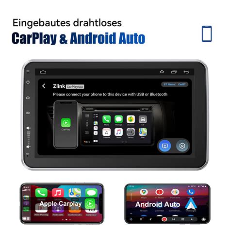 32G Android 13 Carplay DAB Autoradio GPS Navi 1 DIN 360 Drehbar