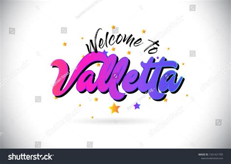 Valletta Welcome Word Text Purple Pink Stock Vector Royalty Free 1321421705 Shutterstock