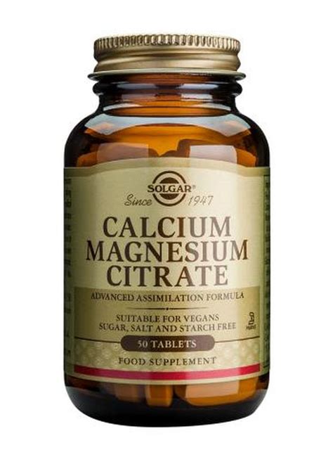 Solgar Calcium Magnesium Citrate Tablets Edinburgh Centre Of