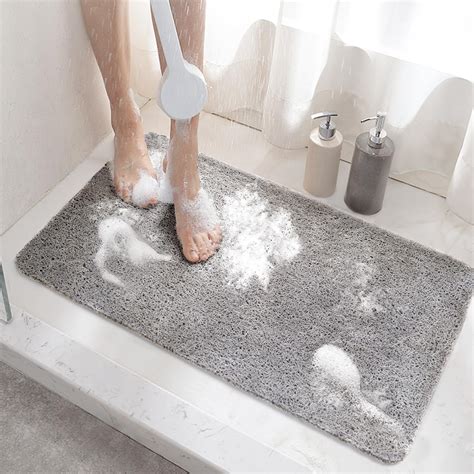 Athrz Loofah Shower Mat For Inside Shower Non Slip Anti Mould Pvc Bath