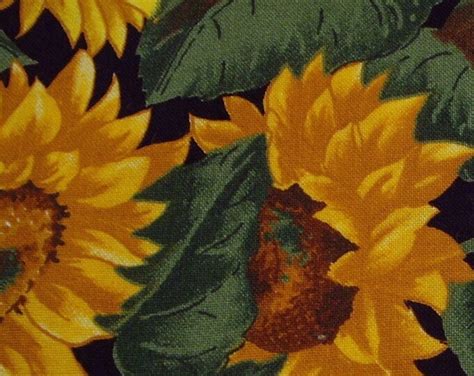 Nearly 2 Yards Sunflower Print Fabric - Etsy